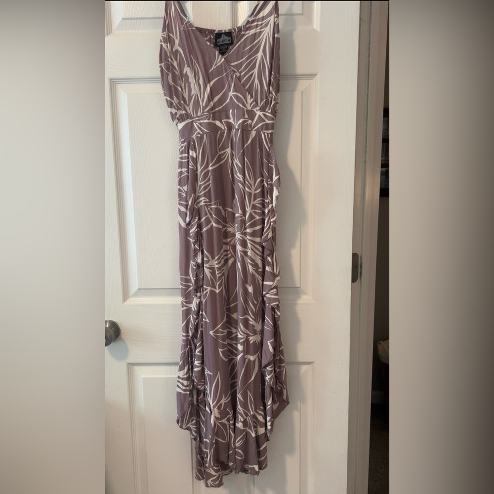 Angie Purple and White Strapless Sundress
